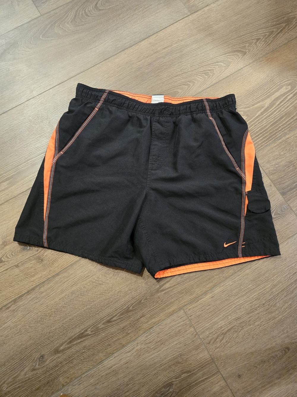Nike Men’s Black & Orange Swim Trunks